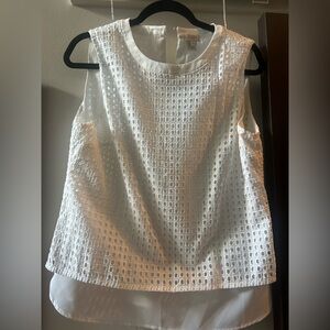 J. Crew White Sleeveless Top